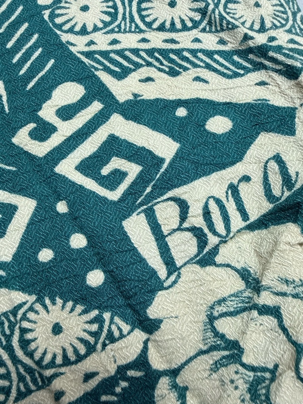 Loco Lindo XL Cropped Bolero Shrug Top Green Tropical Tiki Retro Tahiti BoraBora - Picture 10 of 16